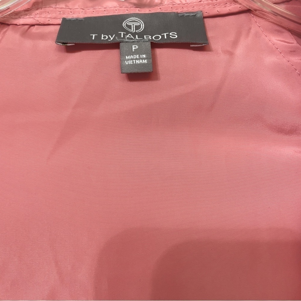 T by Talbots  Pink lightweight 
Hooded Cinched Waist Woven jacket size P - Picture 7 of 13